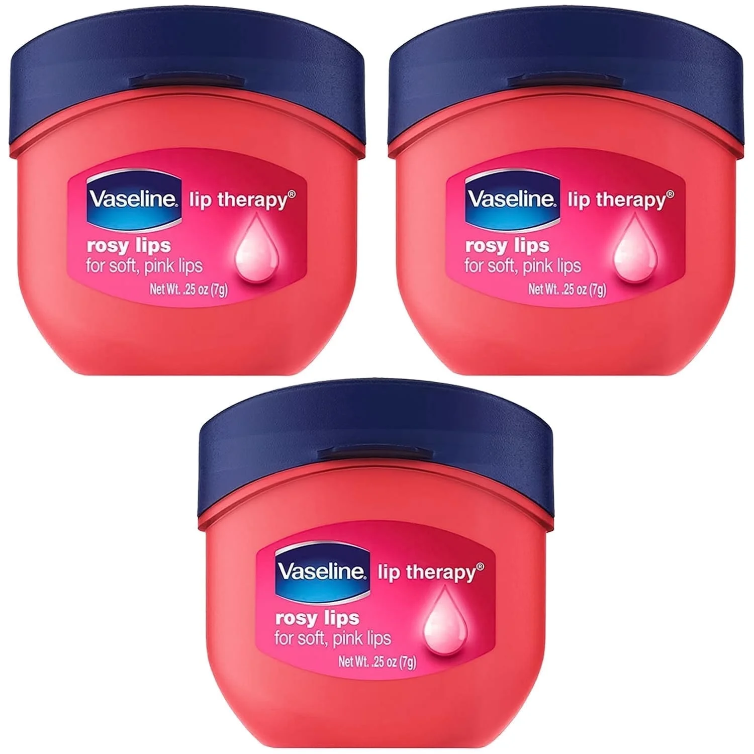 Vaseline Terapia Labial Labios Rosados 3-Pack
