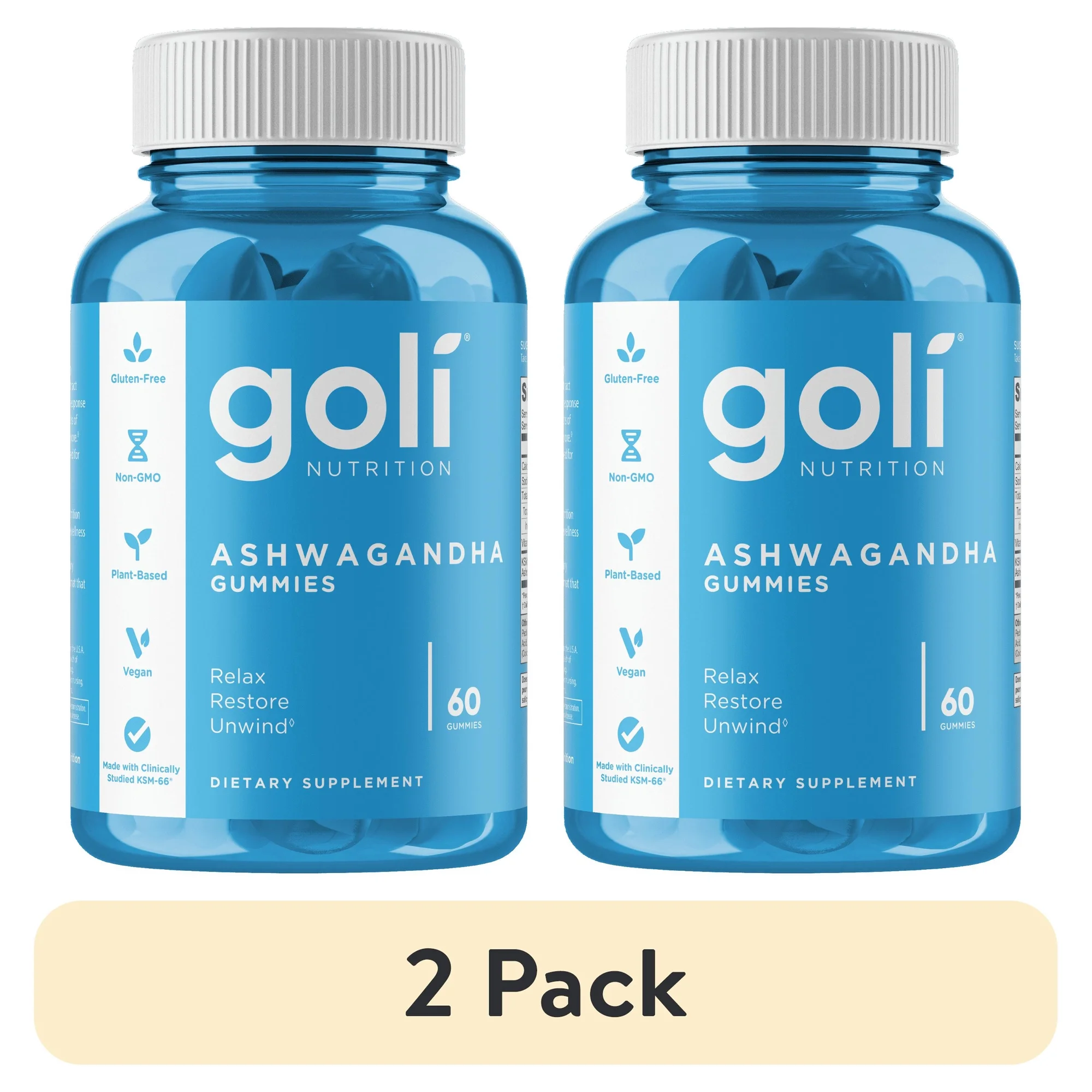 (Paquete de 2) Gomitas de Ashwagandha