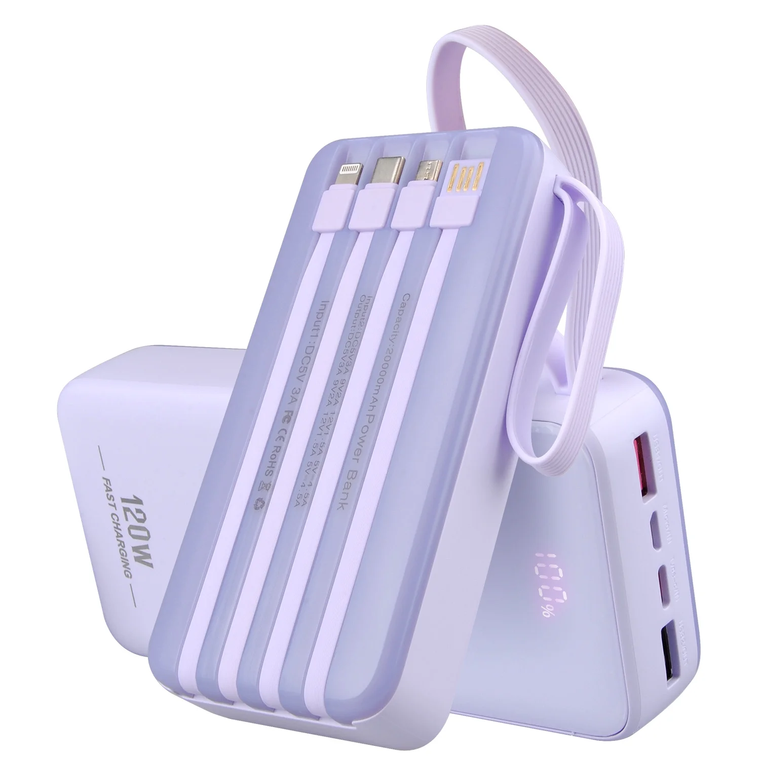 Cargador Portátil de 20000 Mah Power Banks para Teléfonos Móviles iPhone c