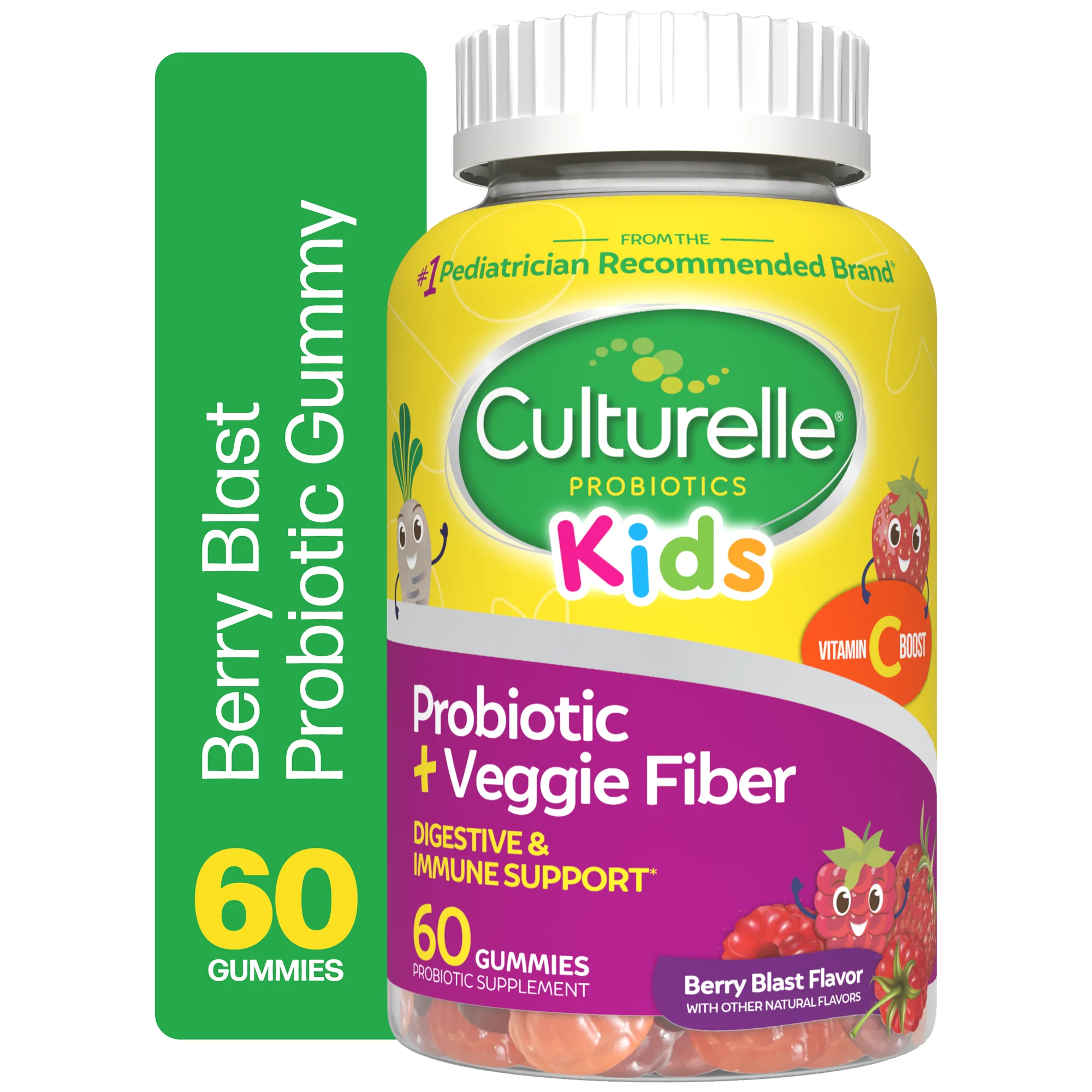 Probióticos Niños Fibra Vegetal + Probiótico Gomitas Diarias Suplement