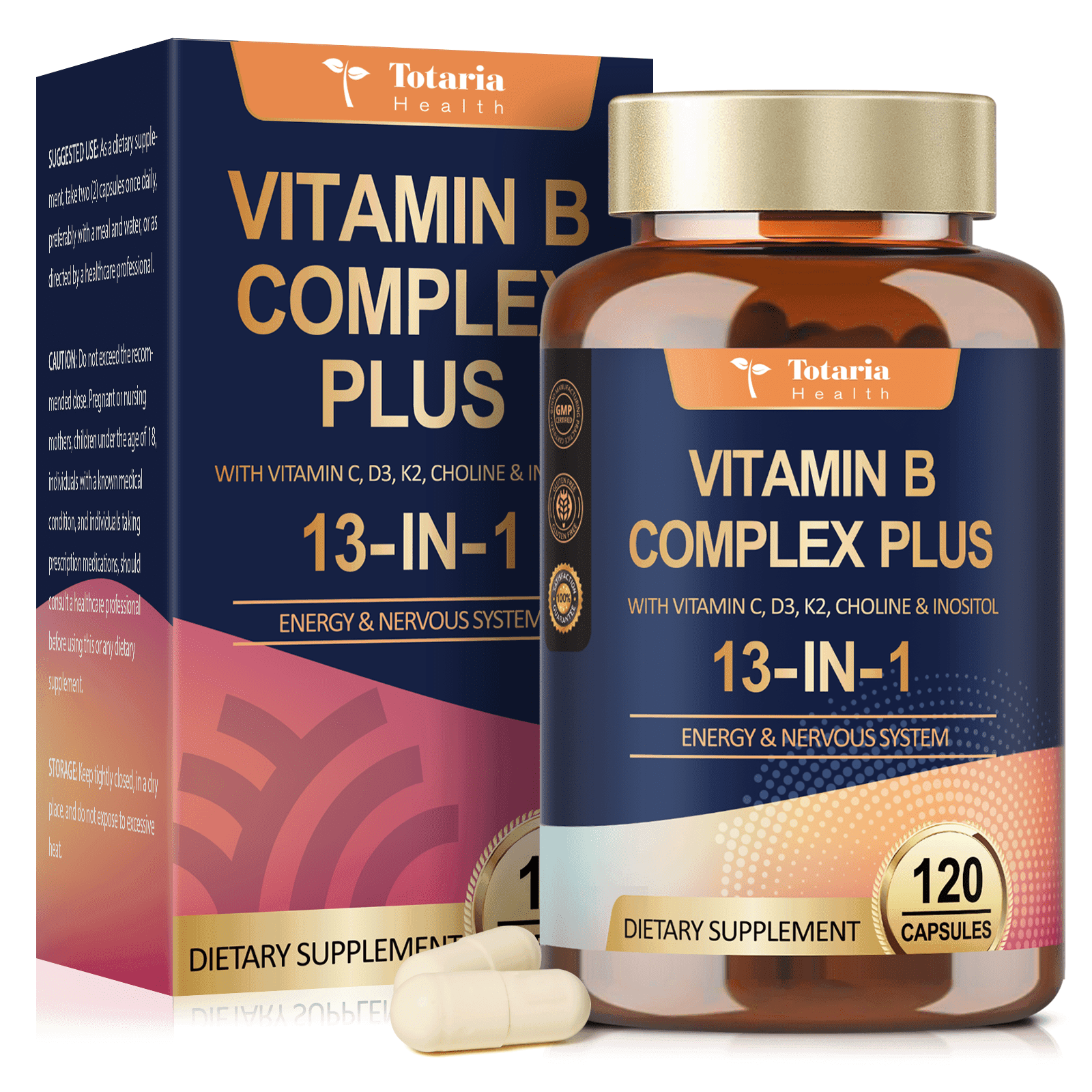 Cápsulas 13 en 1 de Complejo de Vitamina B