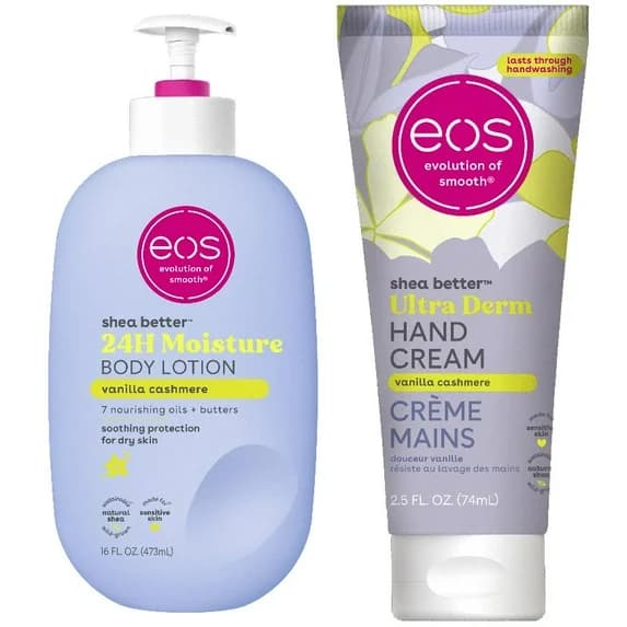 Paquete de eos Shea Loción de Manteca y Crema de Manos,