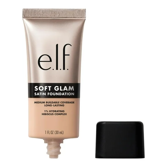 e.l.f. Soft Glam Base Satinada, 25 Claro Neutro, 1 fl oz