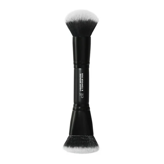 e.l.f. Brocha de Maquillaje Dúo de Bronceador Líquido y Contorno