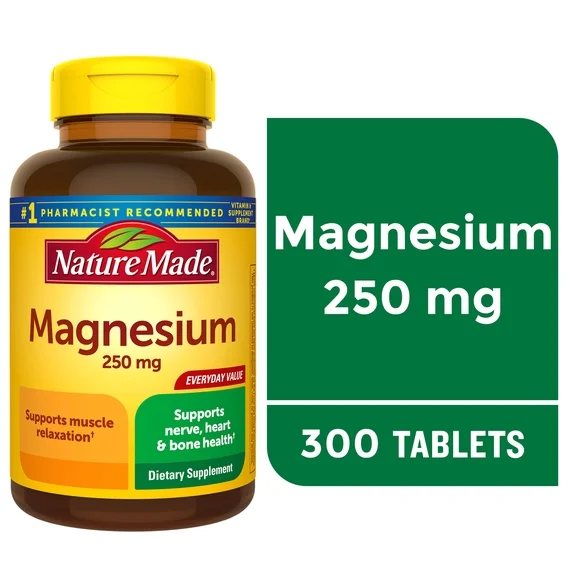 Magnesio, apoya la Relajación Muscular, 300 Unidades