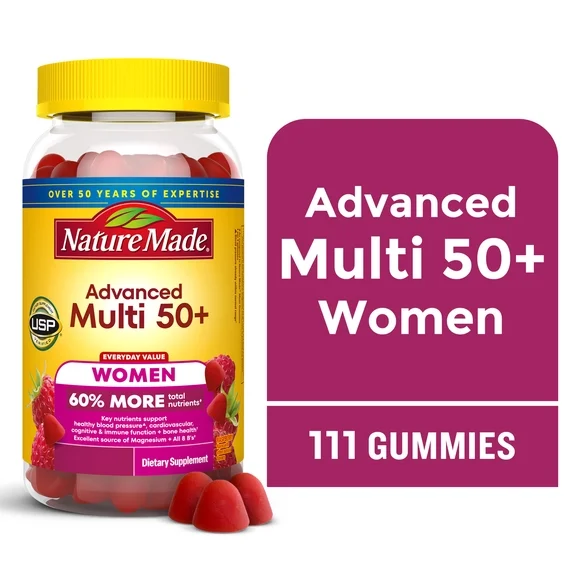 Gomitas Multivitamínicas Avanzadas 50+ para Mujer
